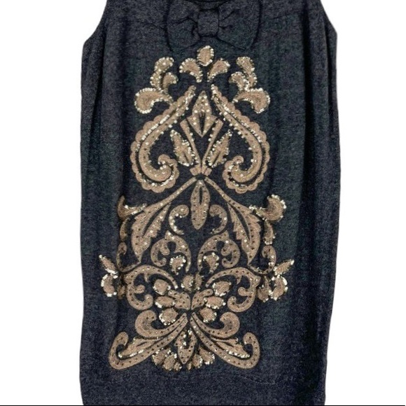 Nanette Lepore Sequin Embellished Sleeveless Wool Dress Size Medium - Picture 3 of 6